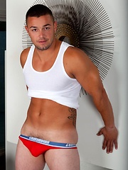 Mark Cannon runs his hands over every inch of his smooth muscle jock body then gives an incredible POV cumshot that's not to be missed., Added: 2012-07-04 by Randy Blue