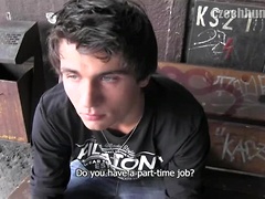 Czech Hunter 50. Brunette cutie sucking off cock outdoors., Added: 2012-12-24 by Czech Hunter