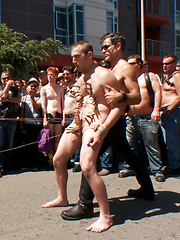 Cody Allen - Naked, Tied up, Zippered, Humiliated in Public, Added: 2013-09-18 by Bound in Public