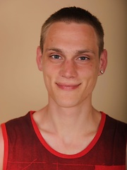 Tall twink Franky busts a massive nut over his stomach., Added: 2014-03-31 by Boys Halfway House